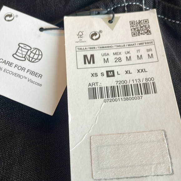 ZARA black romper spaghetti straps size medium length 22 1/2” pit to pit 17” - Picture 5 of 5